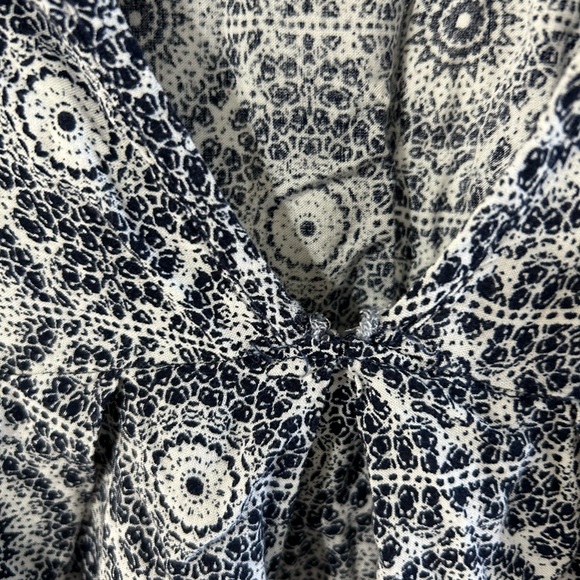 Altar’d State Navy/White Mini Boho Print Swing Dress Size Medium - Picture 4 of 6